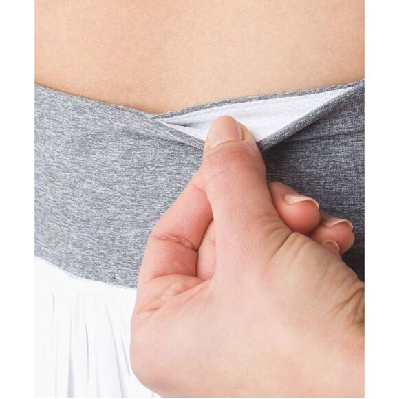 LULULEMON ATHLETICA Pleat To The Street 'White Heathered Slate's Size 2 - Picture 5 of 9